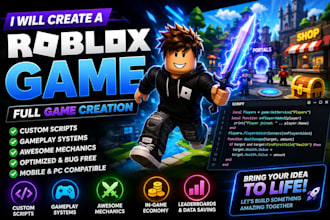 create a roblox game with custom scripts and mechanics