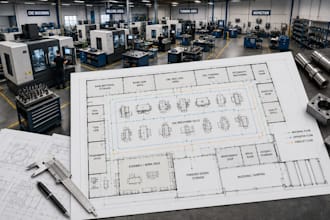 design machine shop floor plans and cnc manufacturing cad layouts