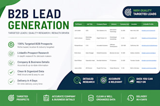 do b2b lead generation and linkdin prospect research