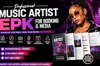 create a professional music artist epk for booking and media