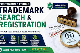 conduct a trademark search and help with trademark registration