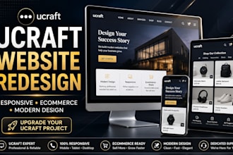 setup ucraft website redesign ucraft responsive design ucraft ecommerce expert