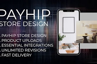 design a professional payhip website, payhip store to sell your digital products