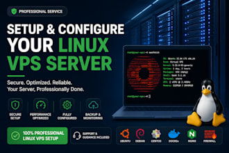 setup and configure your linux vps server professionally