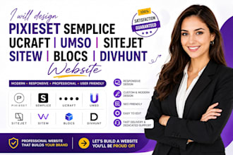 design pixieset semplice ucraft siter umso sitejet sitew blocs divhunt website