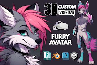create furry vrchat avatar character nsfw for pc and quest