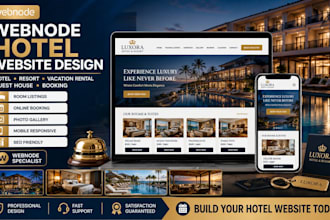 create webnode hotel website resort vacation rental accommodation booking