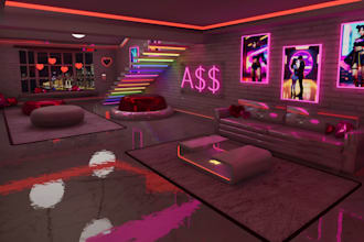 design interactive vrchat world, vrc metaverse, 3d unity world, vrc map vr world