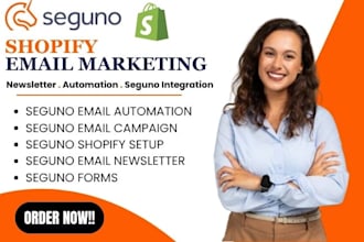 setup seguno shopify email marketing seguno email automation seguno newsletter