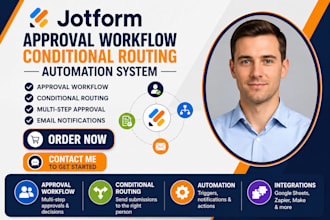 setup jotform approval workflow contidional routing automation email system