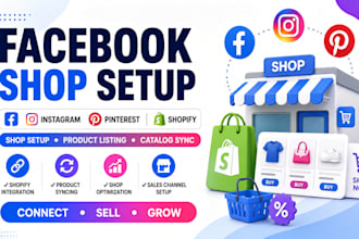 do facebook shop setup instagram shop pinterest shop setup for shopify sales