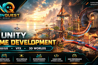 create 3d mobile game, and 3d animation on unity