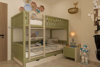 turn empty basement into kidroom, playground,gaming room,3ds max interior render