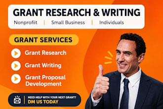 write and research grant proposals and grant applications