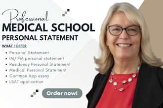 edit personal statement for medical school, and eras residency applications
