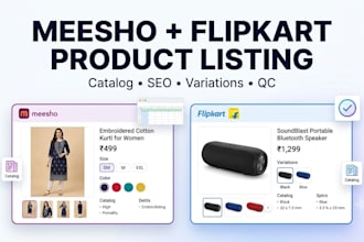 meesho and flipkart product listing and catalog setup