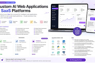 build custom ai web applications ai software and saas platforms