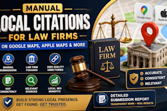 build law firms local google apple maps business citations manual seo submission