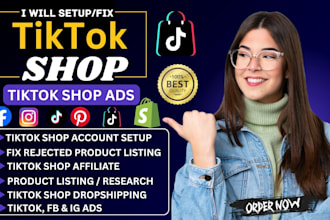set up and optimize your tiktok shop, tiktok affiliate and tiktok shop ads