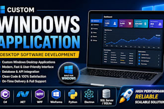 build a windows desktop application, wpf, dotnet, electron app, macos and linux