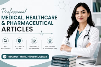 write professional medical and pharmaceutical articles