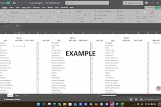 provide an excel spreadsheet with formulas to track your personal bills easy use