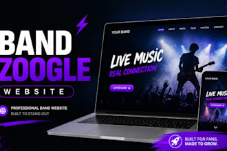 bandzoogle website, band website, musician website, music website, epk website