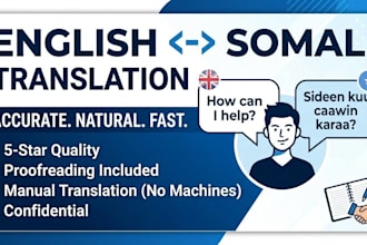 accurately translate english to somali and somali to english