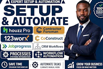 build houzz pro contractor foreman 123worx coconstruct jobprogress CRM workflows