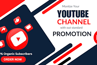 promote organic youtube channel promotion for monetization, channel SEO