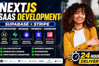 build nextjs saas app with supabase stripe