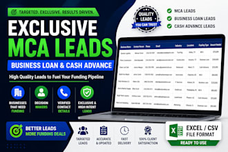 generate exclusive mca leads for business loan and cash advance