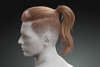 create 3d animal model xgen hair metahuman hair realistic hair 3d hair likeness
