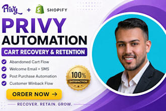 setup privy abandoned cart email sms welcome flow winback automation