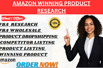 amazon winning product research fba wholesale dropshipping competitor listing