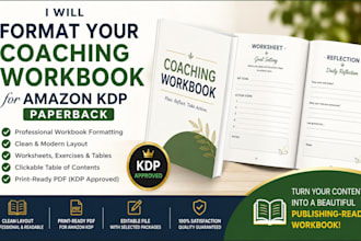 format your coaching workbook for amazon KDP paperback