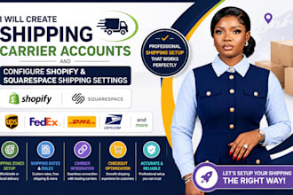 create shipping carrier accounts and configure shopify and squarespace shipping
