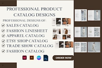 design sales product catalog linesheet lookbook for fashion and apparel clothing