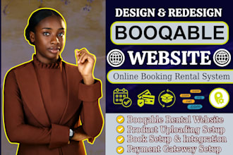 build a booqable booking website for equipment, trailer, party and event rentals