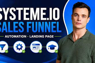 setup german systemeio sales funnel systeme io  landing page systeme automation
