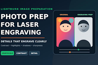 prepare your photo for laser engraving in lightburn