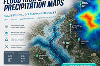 create flood risk map, lulc map, and gis mapping in qgis