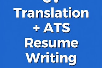 translate and ats optimize your CV and resume for jobs