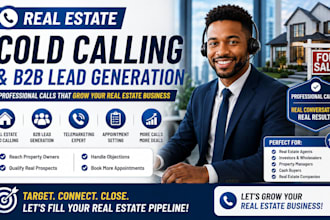 real estate cold calling, lead generation telemarketing cold caller, call center