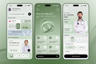 build ai healthcare app, telemedicine app with ehr integration, appointment book