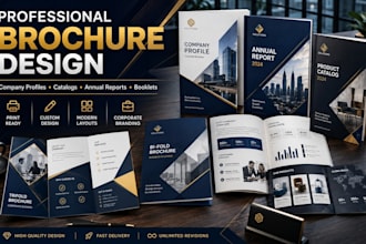design a professional corporate brochure, company profile, and booklet