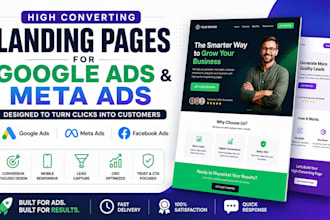 design high converting landing pages for google ads and meta ads