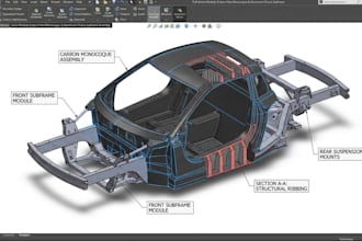 design custom automotive 3d cad design, exterior parts and interior car parts