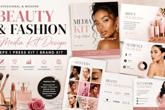 design media kit for beauty brand models and influencer press kit