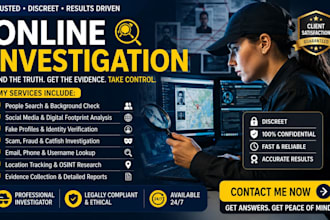 conduct professional online investigation osint research work